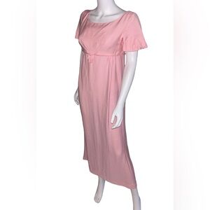 Vintage Union Made Pink Maxi Dress P2P 15” (30”Around) 1960’s